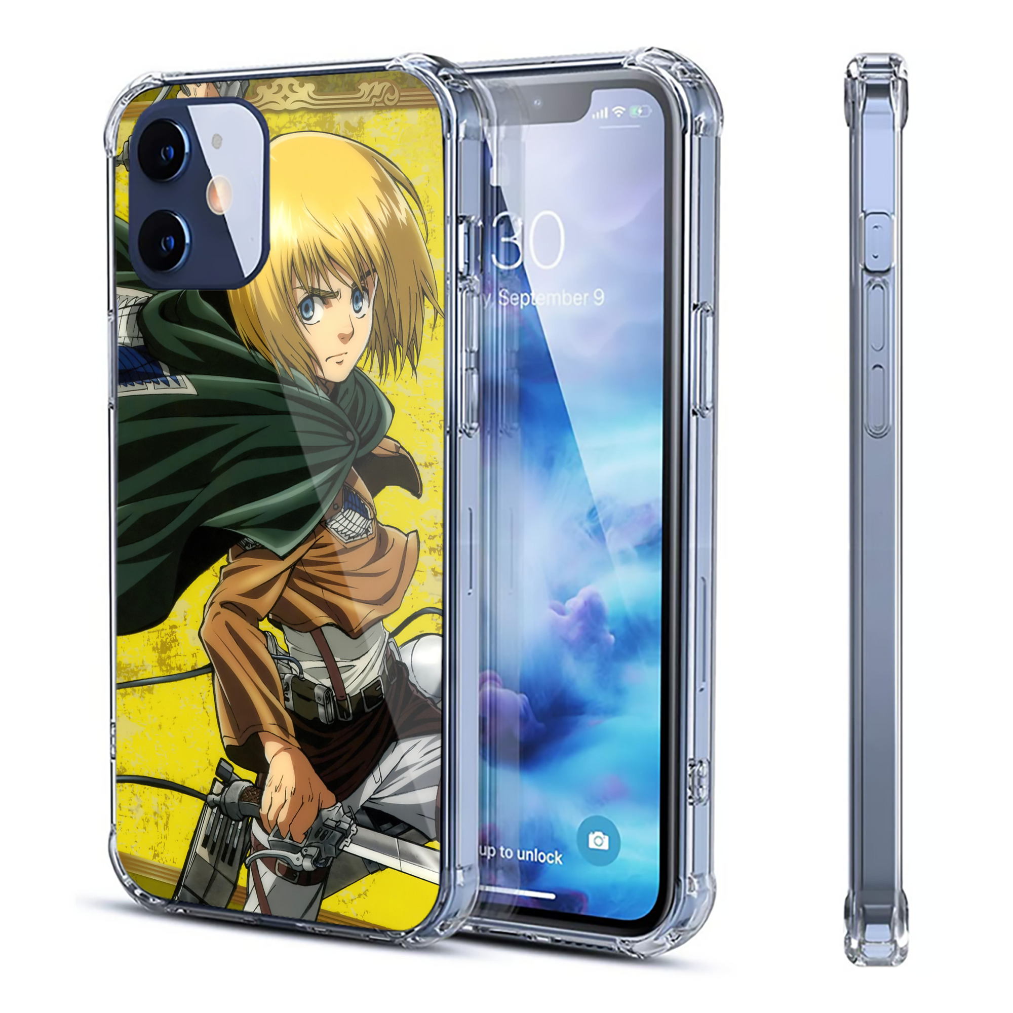 （画像用） 進撃の巨人 Attack on Titan 【iPhone 12シリーズ対応】透明スマホケース（クリアソフトケース）